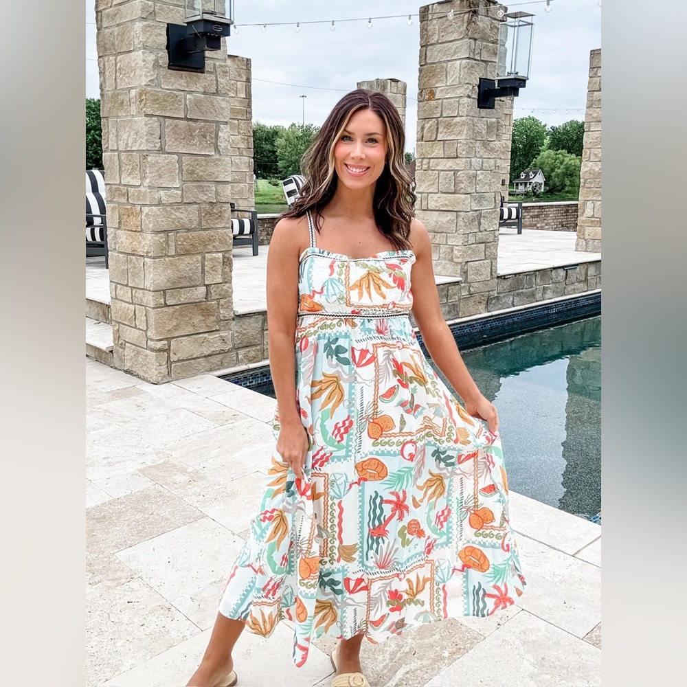 NWT - Take Me Back To Paradise- Tropical Maxi Dress